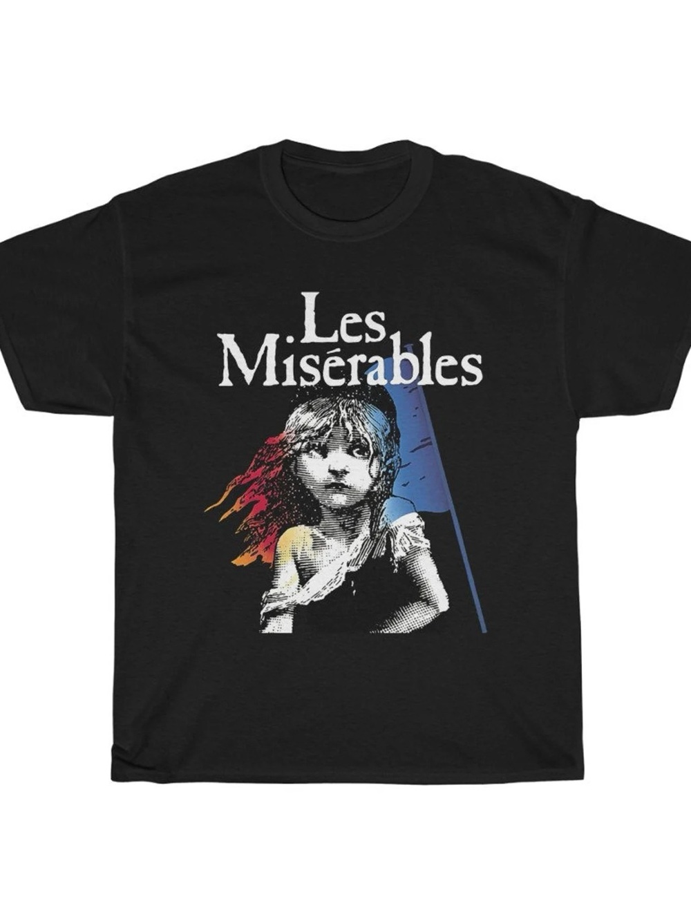 Les Misérables Classic Literary Graphic Tee - Black Unisex